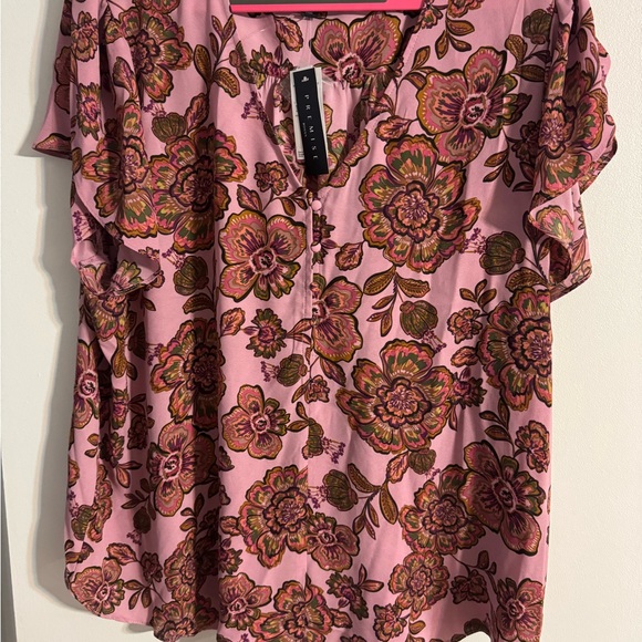 Premise Pink Floral Blouse - Picture 1 of 2